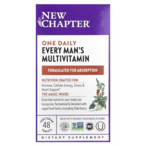 New Chapter Multivitamínico One Daily Every Mans™ 48 Comprimidos Vegetarianos