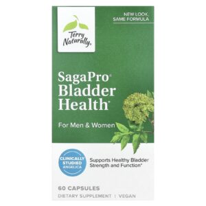 Terry Naturally SagaPro® Saúde da Bexiga Para Homens e Mulheres 60 Cápsulas (100 mg por Cápsula)