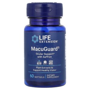 Life Extension MacuGuard Suporte Ocular com Açafrão 60 Cápsulas Softgel