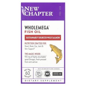 New Chapter Óleo de Peixe Integral 60 Cápsulas Softgel