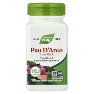 Natures Way Pau DArco Casca Interna 100 Cápsulas Veganas (545 mg por Cápsula)