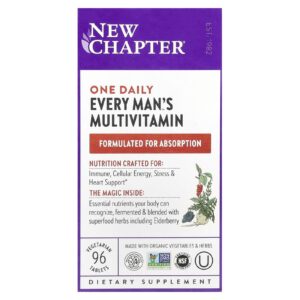 New Chapter Every Mans One Daily Multivitamin 96 Comprimidos Vegetarianos
