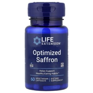 Life Extension Saffron Otimizado 60 Cápsulas Vegetarianas (78 mg por Cápsula)