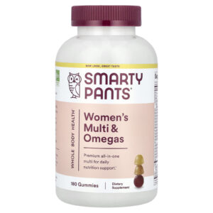 SmartyPants Gomas de Ômegas e Multivitamínicos para Mulheres Creme de Mirtilo Laranja e Limão 180 Gomas