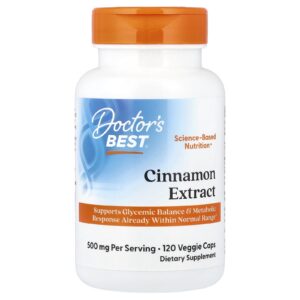 Doctors Best Extrato de Canela 120 Cápsulas Vegetais (250 mg por Cápsula)