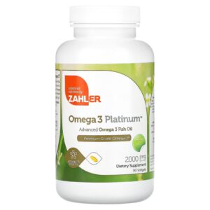 Zahler Omega 3 Platinum Óleo de Peixe Ômega-3 Avançado 90 Cápsulas Softgel (1.000 mg por Cápsula Softgel)