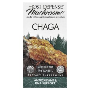 Host Defense Mushrooms Chaga 120 Cápsulas (05 g por Cápsula)