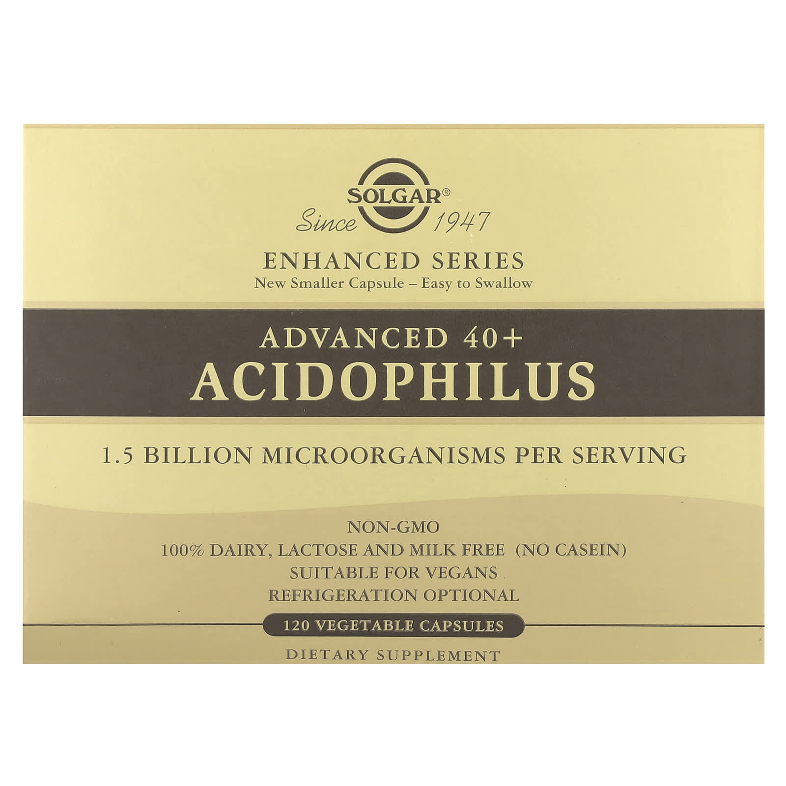 Solgar Advanced 40+ Acidophilus 120 Cápsulas Vegetais