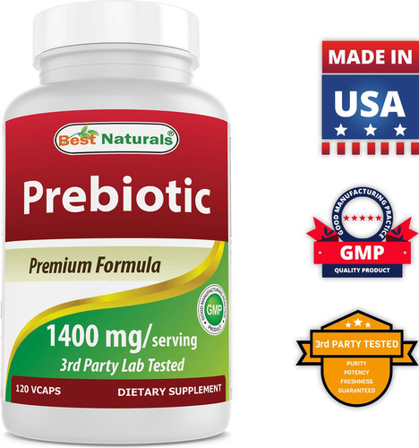 Suplemento Best Naturals Prebiotics Fiber Xos 1400mg 120 Cáp - Imagem 7