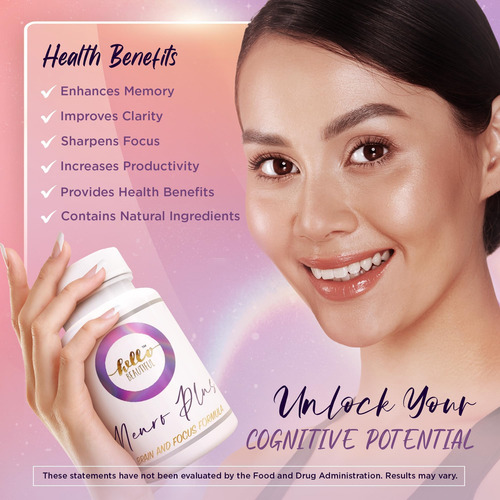 Hello Beautiful Neuro Plus Brain Focus Formula - Melhora A M - Imagem 9