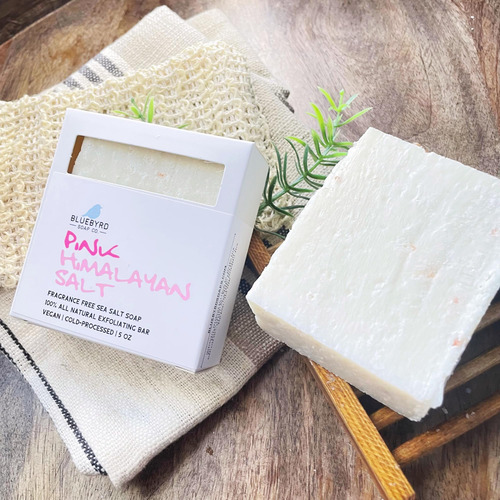 Bluebyrd Sabonetes Life Bar Com Sal Rosa Himalaia Exfoliante - Imagem 2