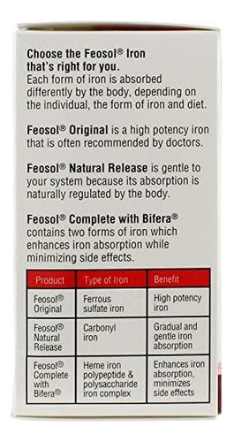Feosol Original Vitamins 120 Count (pacote De 2) Por Feosol - Imagem 6