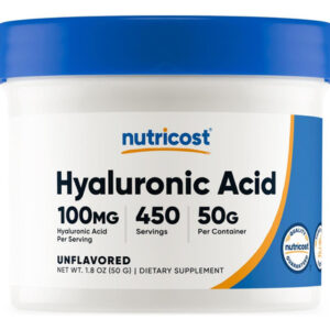 Pó De Ácido Hialurônico Nutricost 50 Gramas - Solúvel Em Águ