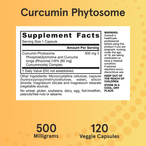 Suplemento Jarrow Formulas Curcumina Fitossoma 500 Mg 120 Cá - Imagem 6