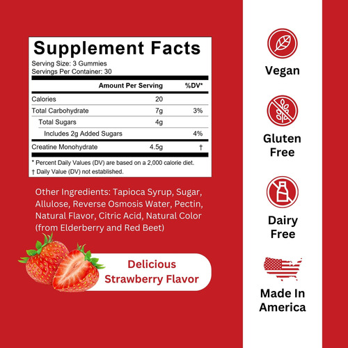 Suplemento Burst Creatine Gummies 90 Ct - 15 G De Creatina - Imagem 2