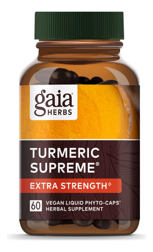 Suplemento Gaia Herbs Turmeric Supreme Extra Strength 60 Cáp