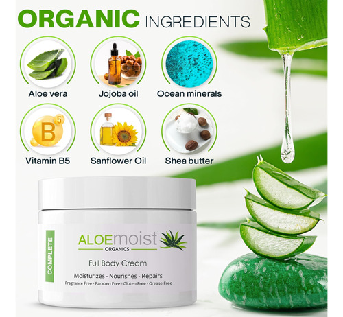 Loção Orgânica De Aloe Vera Para O Rosto Creme Hidratante - Imagem 10