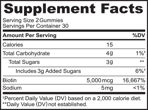 Suplemento Naturelo Biotin Gummies 2500mcg Para Cabelo Pele - Imagem 8
