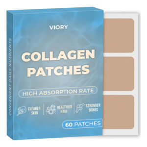 Pacote De 60 Adesivos De Colágeno Viory 100% Naturais Com Gl