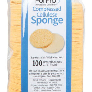 Esponja Forpro De Celulose Comprimida Redonda Para Rosto E C