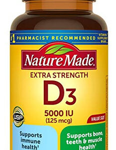 Vitamina D3 Nature Made Extra Strength 5000 Ui 180 Cápsulas