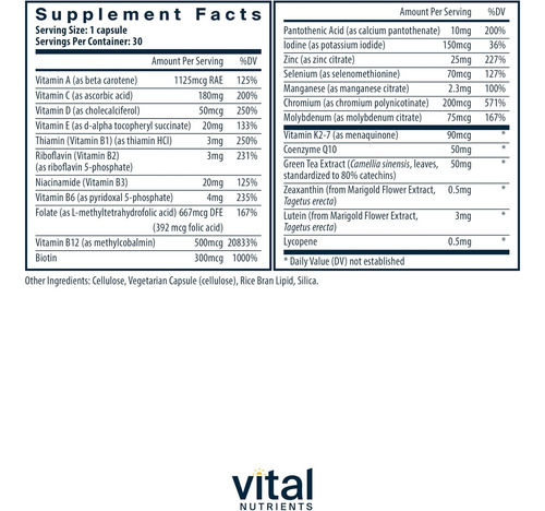 Nutrientes Vitais Multivitamínico Uma Vez Ao Dia Multi Veg - Imagem 2