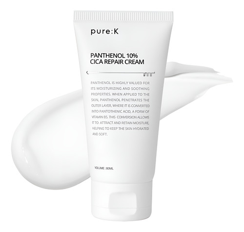 Creme Hidratante Puro K: Panthenol 10% Cica Repair Cream 80m