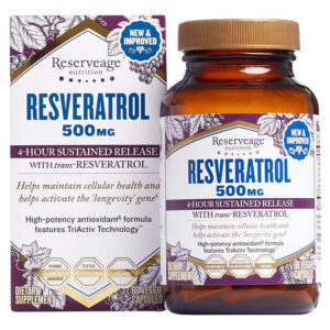 Suplemento Reserveage Resveratrol 500 Mg Antioxidante 60 Cáp