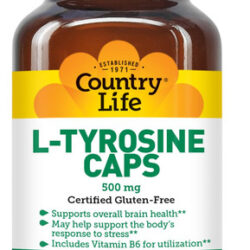 Suplemento Country Life L-tirosina 500 Mg Com Vitamina B6 10