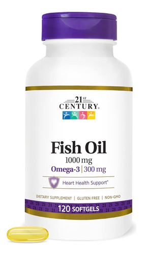 21st Century Fish Oil 1000 Mg Cápsulas De Gelatina Mole 120