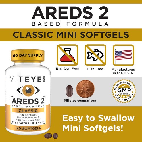 Viteyes® Areds 2 Cápsulas Gelatinosas 120 Contagens - Dose - Imagem 6