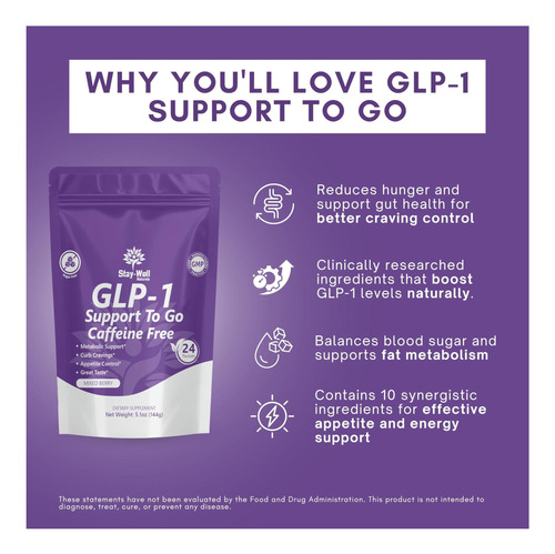 Suplemento Glp-1 Glp 1 Booster Drink Mix Para Controlar E - Imagem 12