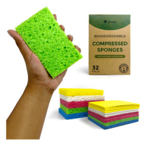 Esponjas De Celulose Comprimida Airnex Pacote De 32 Biodegr
