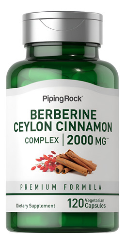 Suplemento Piping Rock Berberine Com Canela De Ceilão 2000mg