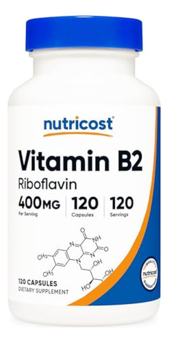 Vitamina B2 (riboflavina) Nutricost 400 Mg 120