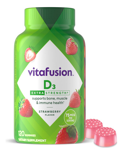 Vitamin D3 Gummy Vitafusion Extra Strength 120 Unidades