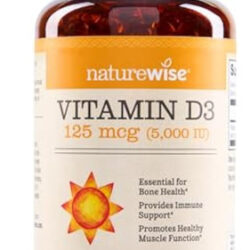 Vitamina D3 Naturewise 5000iu (125 Mcg) 1 Ano