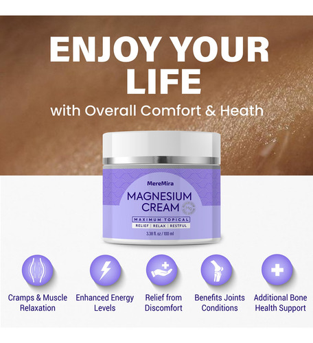 Creme De Magnésio Meremira Sleep & Muscle Relief 100ml - Imagem 5