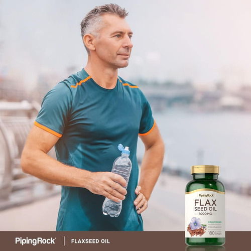 Cápsulas Softgel De Óleo De Linhaça Piping Rock 1000mg Con - Imagem 14