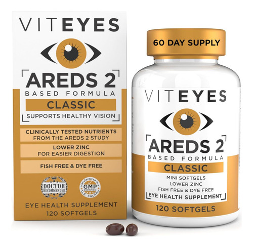 Viteyes® Areds 2 Cápsulas Gelatinosas 120 Contagens - Dose