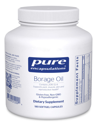 Suplemento De Encapsulamentos Puros Óleo De Borragem 180 C