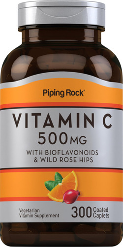 Suplemento Piping Rock De Vitamina C 500 Mg Com Bioflavonóid