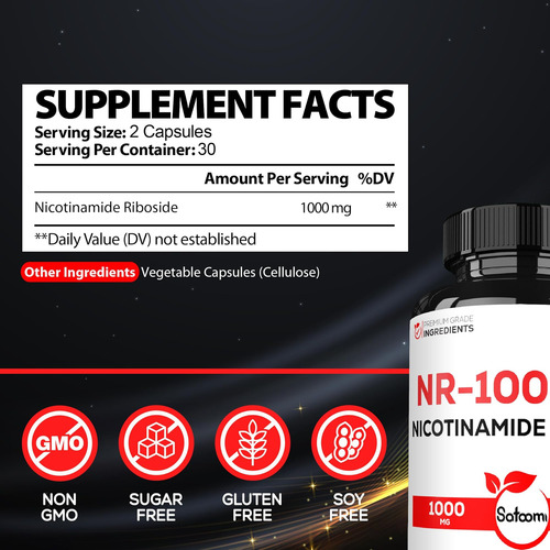 Suplemento Nad De 1000mg Com Nicotinamida Ribosídeo Nr - Sup - Imagem 9