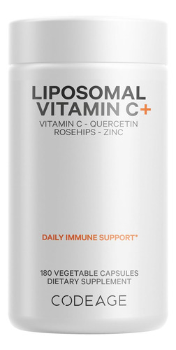 Codeage Liposomal Vitamin C 1500mg Com Zinco Sabugueiro...
