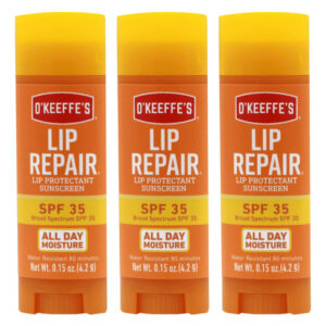 Bálsamo Labial O&quotkeeffe&quots Lip Repair Spf 35 Pacote Com 3