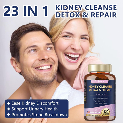 Suplemento Totaria Kidney Cleanse Detox & Repair Vegan - Imagem 4