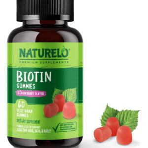 Suplemento Naturelo Biotin Gummies 2500mcg Para Cabelo Pele