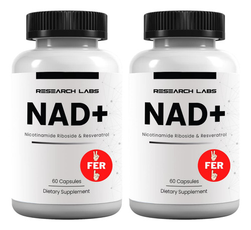 Suplemento Research Labs Nad+ 2 Para 1 Com Riboyoung 120 Cáp