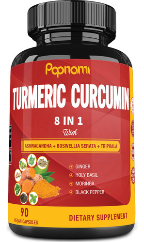 Suplemento Papnami Cúrcuma Extrato De Curcumina 90 Cápsul