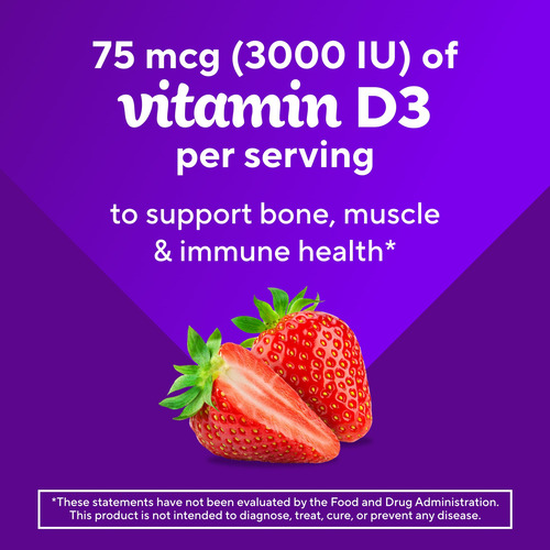 Vitamin D3 Gummy Vitafusion Extra Strength 120 Unidades - Imagem 7